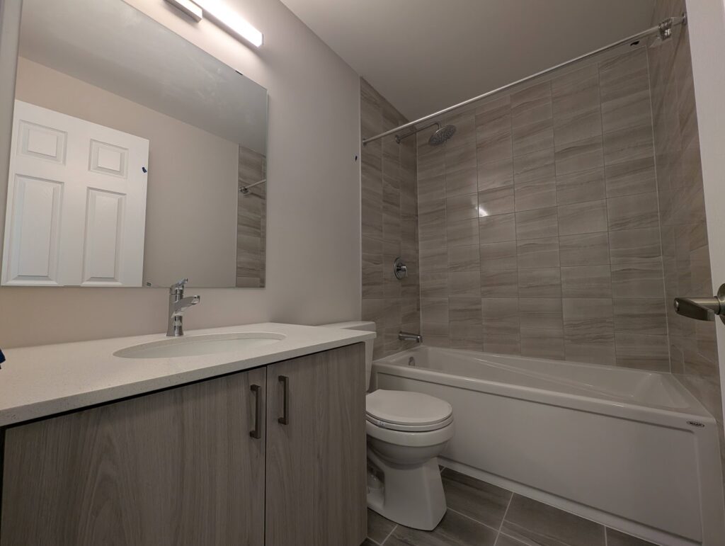 Washroom of a Caivan Condo during a Pre Delivery Inspection